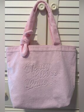 Stoney Clover Lane Pink Terry Tote Bag